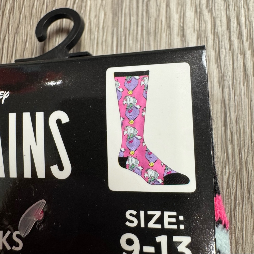 Disney Villains Ursula Crew Socks size 9-13